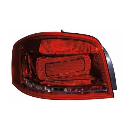 REAR LIGHT Left without socket White Red Exterior 8P3945095
