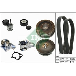 INA 529 0021 30 Water Pump + V-Ribbed Belt Kit
