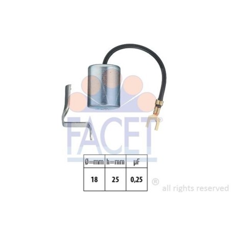 FACET 0.0617 Condenseur- système d'allumage